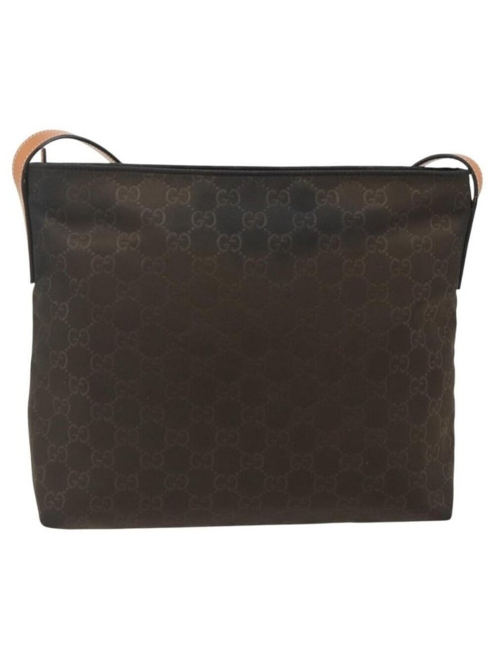 Authentic GUCCI GG Canvas Shoulder Bag Nylon Brown Silver 314529 - Picture 4 of 16